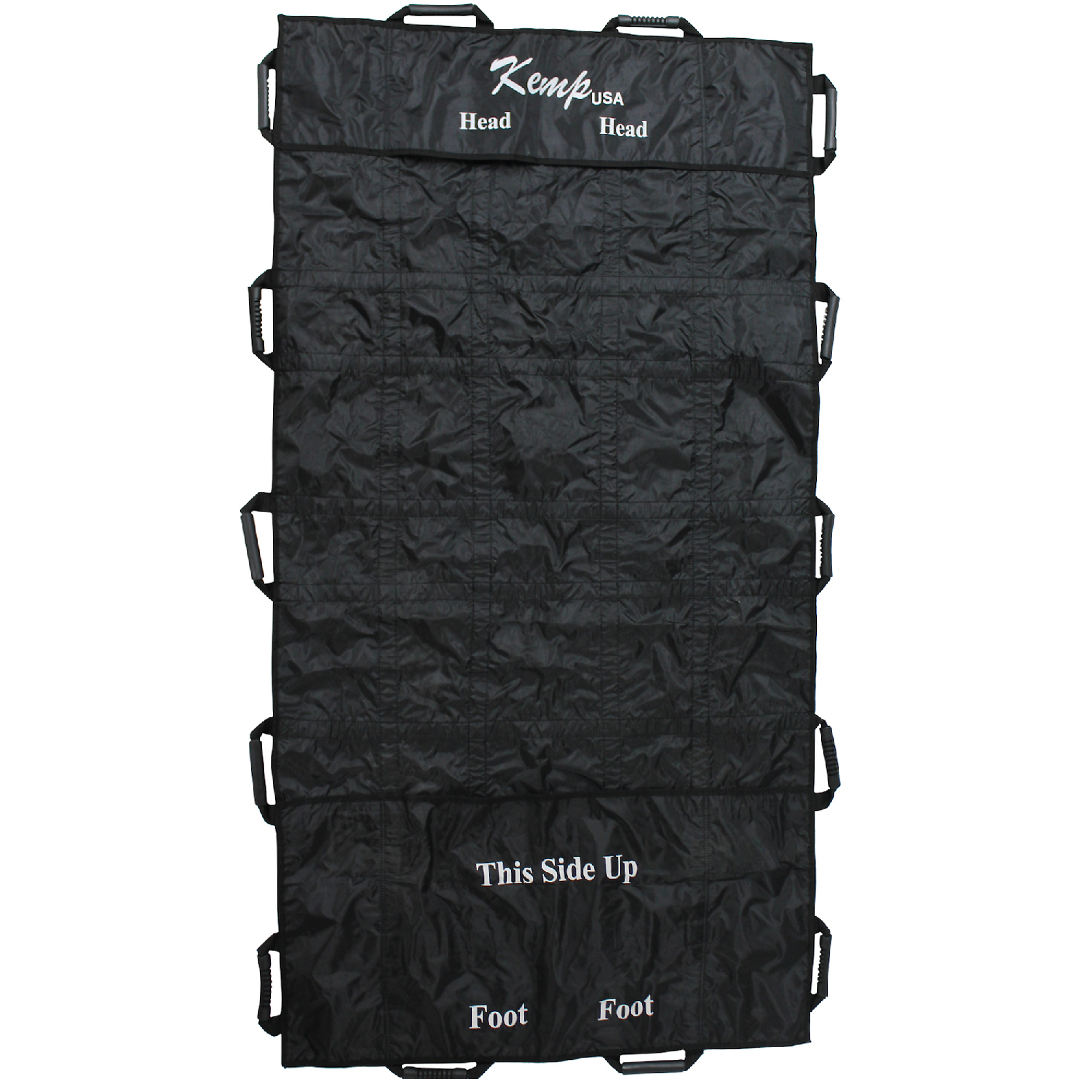 Kemp USA Premium Patient Carry Sheet — 600-Lb. Capacity, Durable Nylon, Black, Model# 10-986-BLK